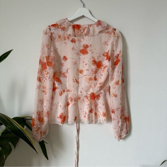 Wilfred Aritzia Nadine Floral Wrap Top Size XXS - Picture 6 of 11